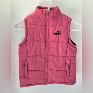 Puma Girl’s Puffer Vest, Size S, Pink